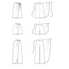 Slå-om nederdel og bukser også plusmode  snitmønster 9111 Simplicity