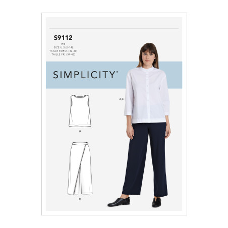 Bukser og skjorte også plusmode snitmønster 9112 Simplicity