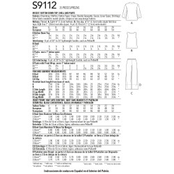 Bukser og skjorte også plusmode snitmønster 9112 Simplicity