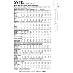 Sommer sæt også plusmode  snitmønster 9115 Simplicity