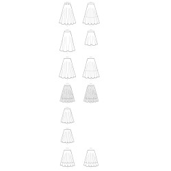 Nederdel snitmønster 9123 Simplicity