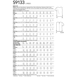 Bluse også plusmode  snitmønster 9133 Simplicity