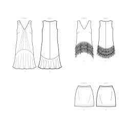 Charlestonkjole voksen kostume snitmønster 9088 Simplicity