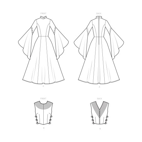 Fantasi kostume voksen snitmønster 9089 Simplicity