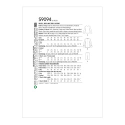 Engelsk skoleuniform kostume voksen snitmønster 9094 Simplicity