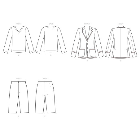 Engelsk skoleuniform kostume voksen snitmønster 9094 Simplicity