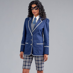Engelsk skoleuniform kostume voksen snitmønster 9094 Simplicity