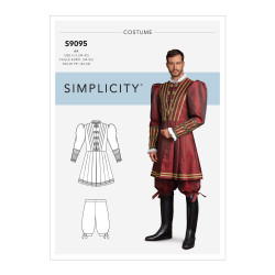 Tudor stil voksen kostume snitmønster 9095 Simplicity