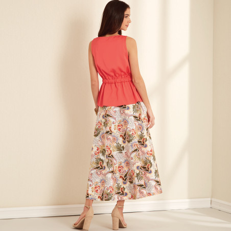 Nederdel og bluse snitmønster New Look 6668