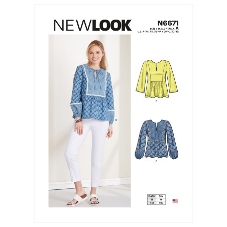 Bluse snitmønster New Look 6671