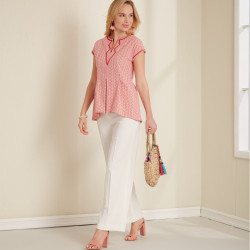 Bluse V-udskæring snitmønster New Look 6672