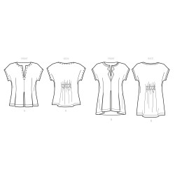 Bluse V-udskæring snitmønster New Look 6672