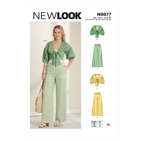 Bukser og kort jakke snitmønster New Look 6677
