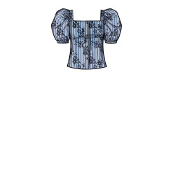 Bukser og bluse m/pufærme snitmønster New Look 6678