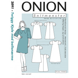 Twiggy kjole m/ballonærmer Onion snitmønster 2091
