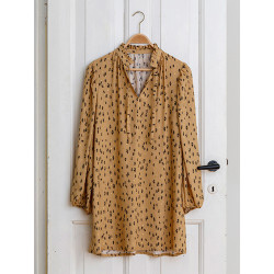 Skjortekjole m/flæsekrave Onion snitmønster 2090