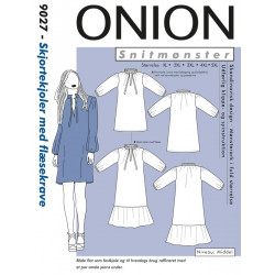 Skjortekjole m/flæsekrave plusmode Onion snitmønster