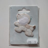  Hund babymærke  broderet strygemærke 6,5x5 cm