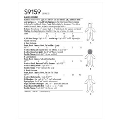 Heldragt Baby kostume snitmønster 9159