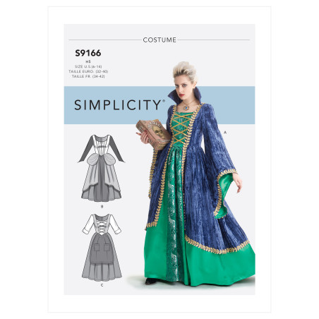 Voksen kostume Kjole Simplicity snitmønster 9166