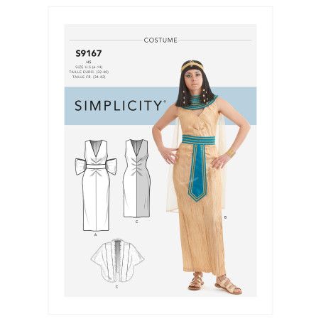 Voksen kostume Kjole Simplicity snitmønster 9167 