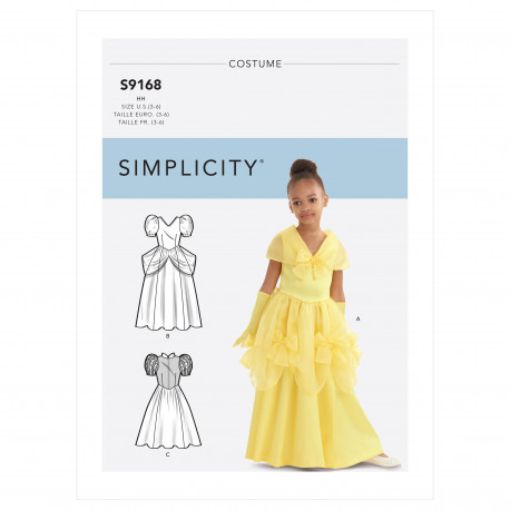 Børne kostume Snehvide kjole Simplicity snitmønster 9168