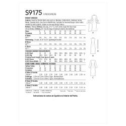 Kjole m/slå-om skørt Simplicity snitmønster 9175