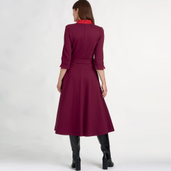 Kjole m/bælte også plusmode Simplicity snitmønster 9176