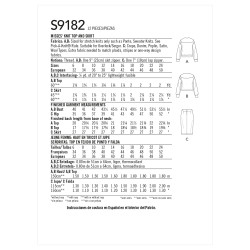 Nederdel og blus også plusmode Simplicity snitmønster 9182