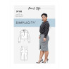 Nederdel og blus også plusmode Simplicity snitmønster 9182
