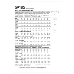 Cape bukser og bluse  også plusmode Simplicity snitmønster 9185