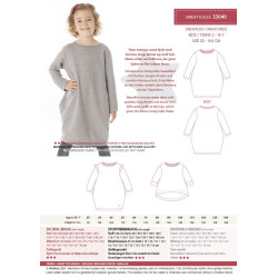 Sweat kjole  minikrea snitmønster 33040