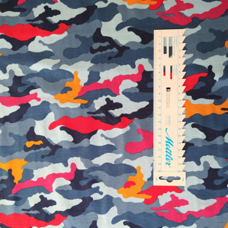 Camouflage Blande farver jersey metervare