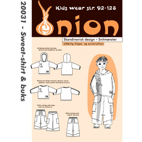 Sweat-shirt og bukser Onion snitmønster 20031