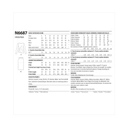 Blus og nederdel snitmønster NewLook 6687