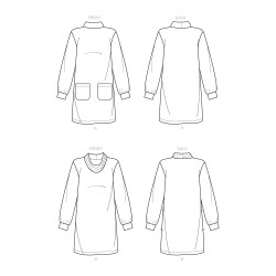 Kjole m/høj krave New look snitmønster 6683