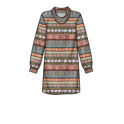 Kjole m/høj krave New look snitmønster 6683