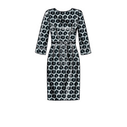 Kjole m/bælte  New look snitmønster 6679