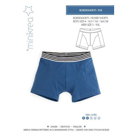Boxershorts snitmønster 114