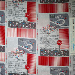 Biler og fly metervare 100% bomuld