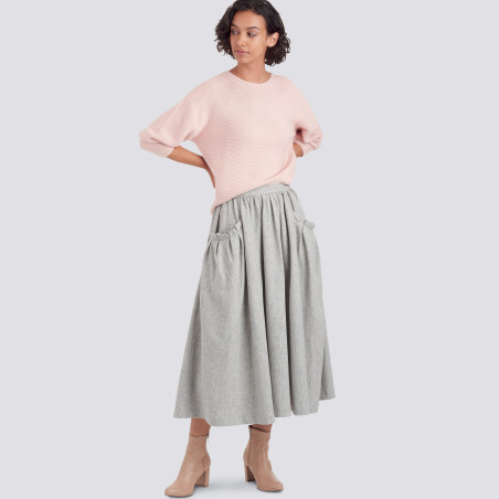 Nederdel m/lommer også plusmode simplicity snitmønster 9180