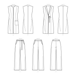 Lang vest og bukser også plusmode Simplicity snitmønster 9184