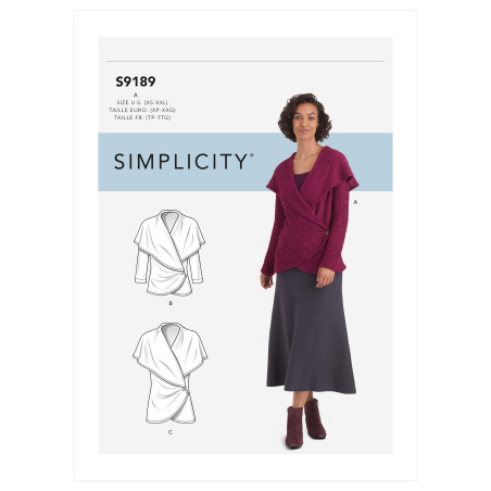 Slå-om jakke simplicity snitmønster 9189