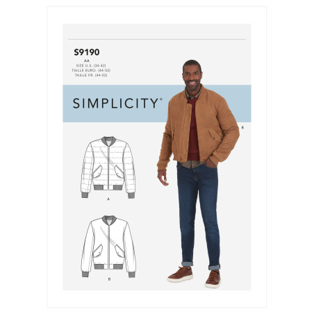 Herrejakke Simplicity snitmønster 9190