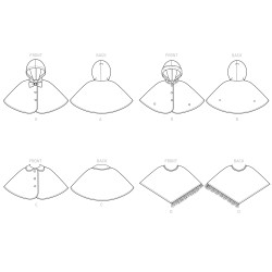 Pige poncho og slag  Simplicity snitmønster 9197