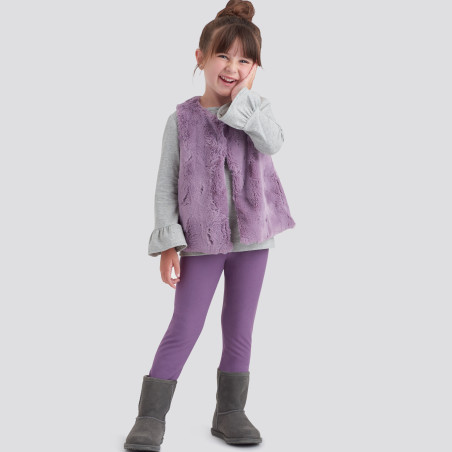 Bluse leggings og vest pigetøj  Simplicity snitmønster 9198