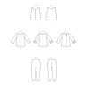 Bluse leggings og vest pigetøj  Simplicity snitmønster 9198