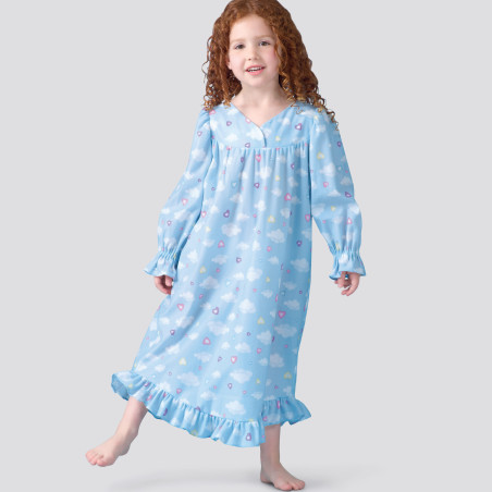 Natkjole og pyjamas pigetøj  Simplicity snitmønster 9216