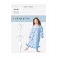 Natkjole og pyjamas pigetøj Simplicity snitmønster 9216
