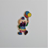 Klovn m/ballonger  og sløjfe broderet strygemærke 6,5x3,5 cm